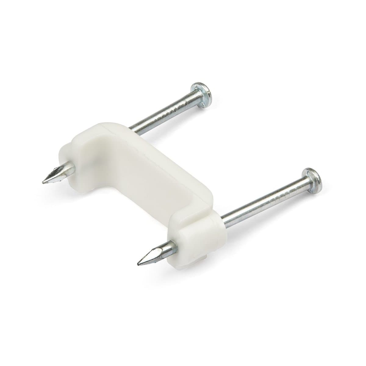 StarTech 100-Pack Cable Clips, Wall Mount Fasteners, Steel Nails, White