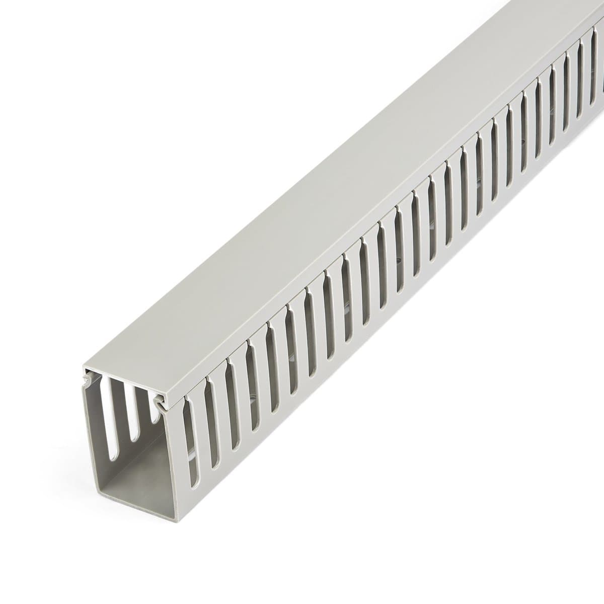 StarTech Open Slot Cable Raceway with Cover, 2" × 3" × 6.5ft, 1/4" Slots, PVC