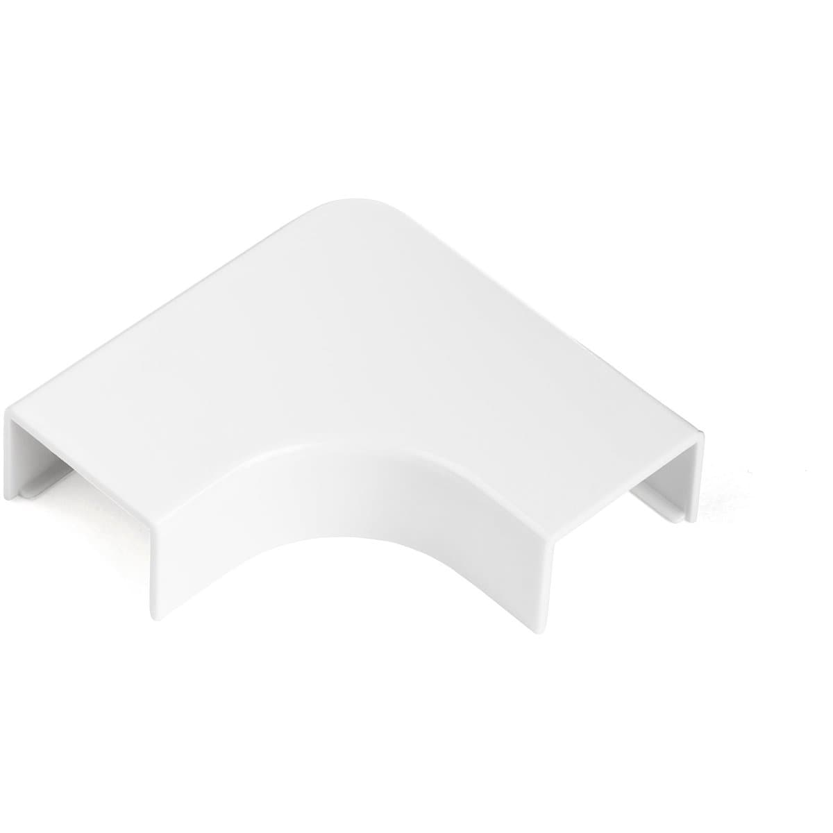 StarTech 20 Pack Cable Raceway L Connector, 90 Degree, Lateral Elbow, White, ABS