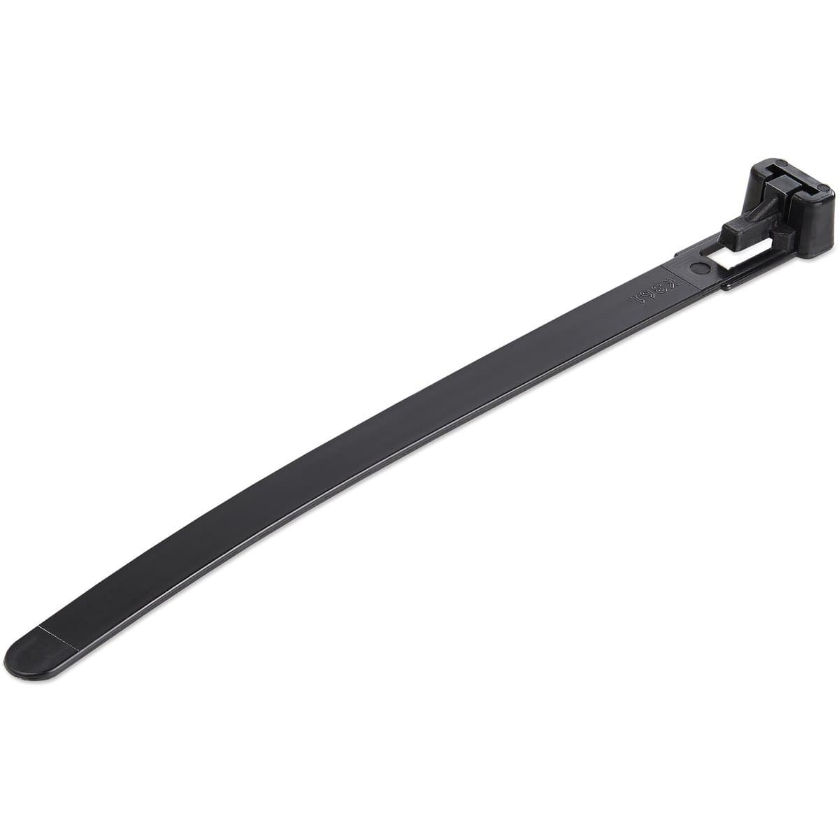 StarTech Reusable Nylon Cable Ties, 5in, 7mm Wide, 50lb, 100-Pack, Black