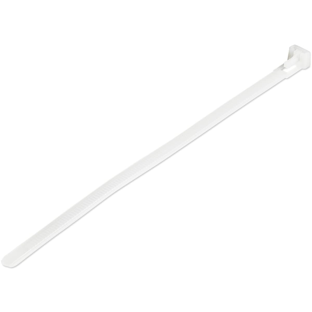StarTech Reusable Nylon Cable Ties, 8 in, 50 lb, UL Listed, 100 Pack