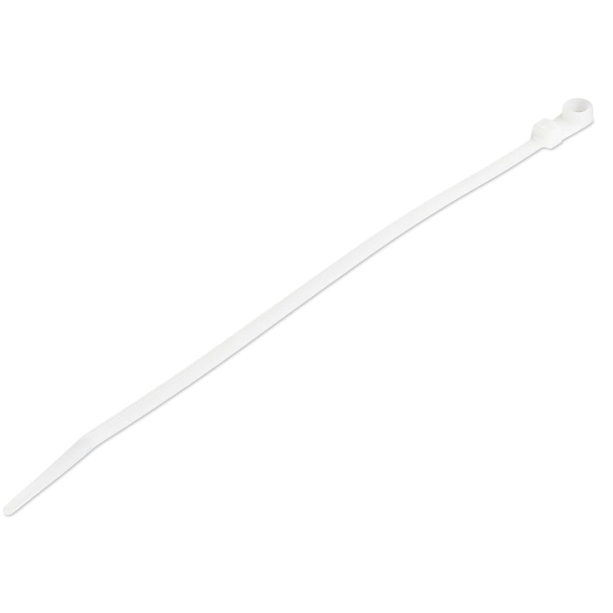 StarTech Cable Ties with Mounting Hole, 8in, 50lb Tensile, 100 Pack
