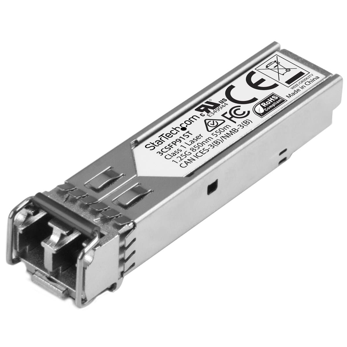 StarTech HPE 3CSFP91 1000Base-SX SFP Transceiver, 1 Gbps, Multi-Mode Fiber, LC, 550m
