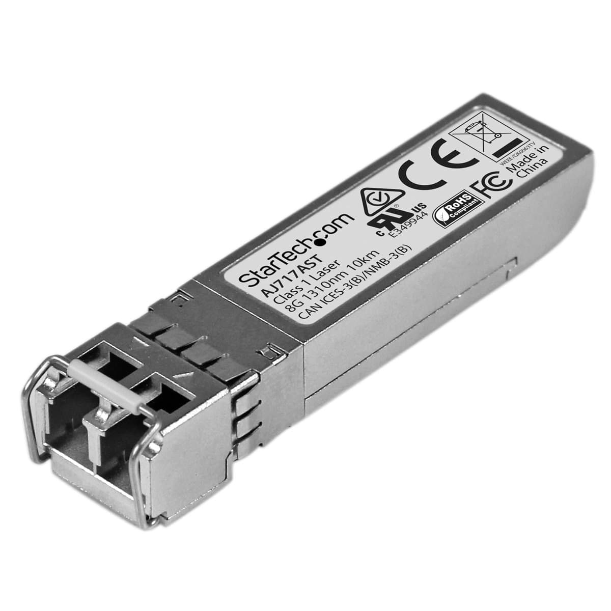 StarTech HPE AJ717A SFP+ Transceiver, 8 Gbps, Single-Mode Fiber, LC, 10 km