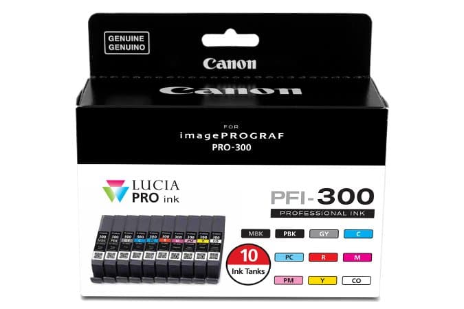 Canon PFI-300 10-Color Combo Pack, Full CMYK Range, Photo Magenta, Professional