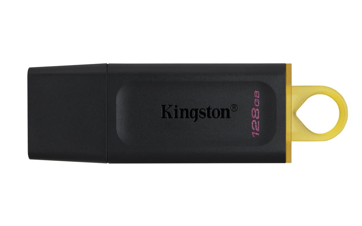 Kingston DataTraveler Exodia 128 GB USB Flash Drive, USB 3.2 Gen 1, Capped, Black/Yellow