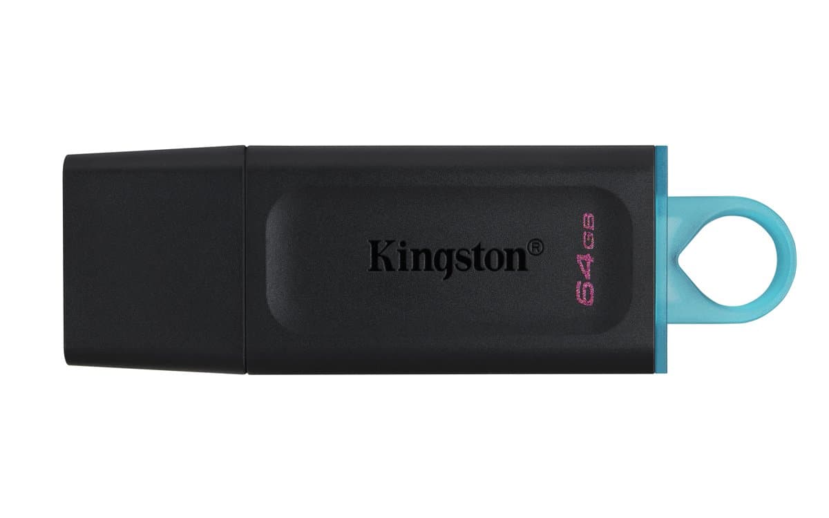 Kingston DataTraveler Exodia 64GB USB 3.2 Flash Drive, Capped, Black / Teal