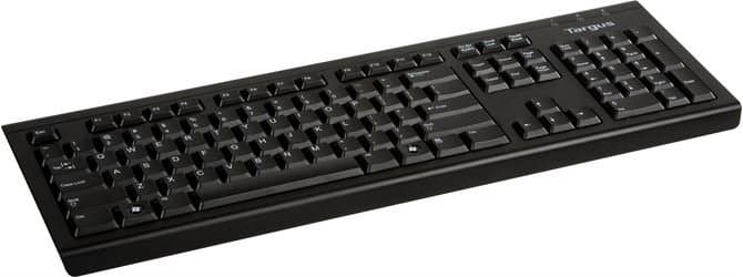 Targus AKB30US Keyboard, Full-Size 104-Key, USB Wired, QWERTY