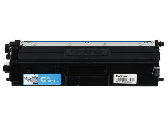 Brother TN431C, Cyan Toner Cartridge, 1800-Page Yield, Single Pack