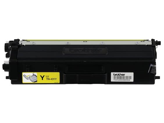 Brother TN431Y, Yellow Toner Cartridge, 1800-Page Yield, Single Pack