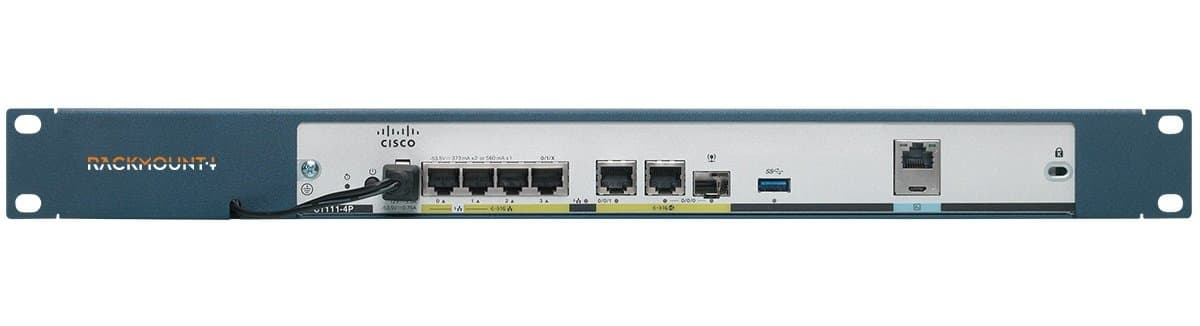 Rackmount Cisco ISR 111X Rack Mount Kit, 19-inch, Blue, Mounting Bracket