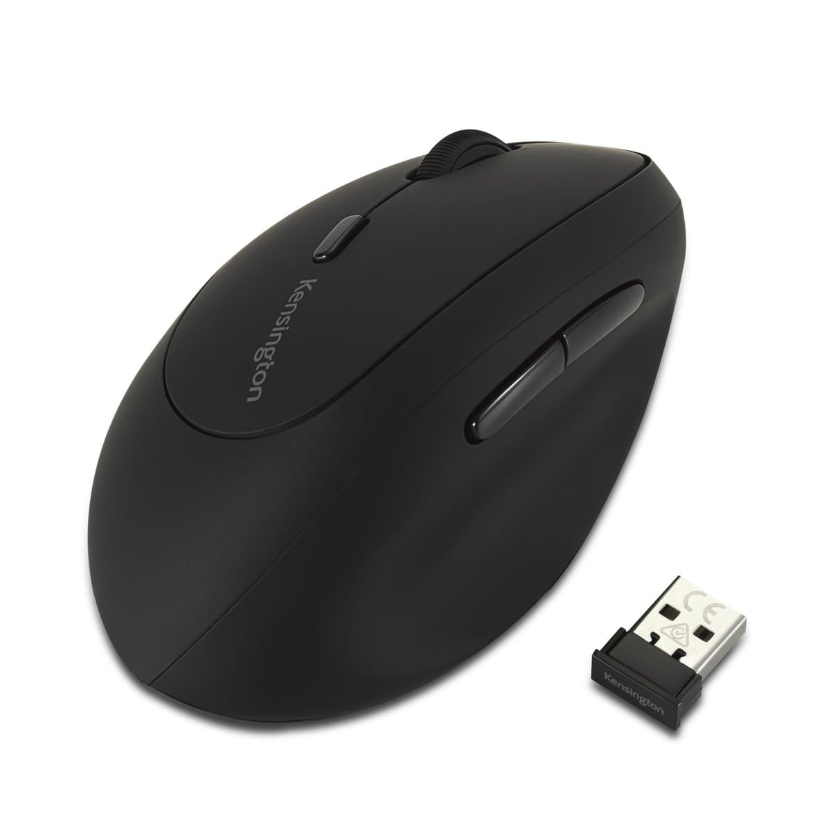 Kensington Pro Fit Left-Handed Ergo Wireless Mouse, 1600 DPI, 6 Buttons, Black