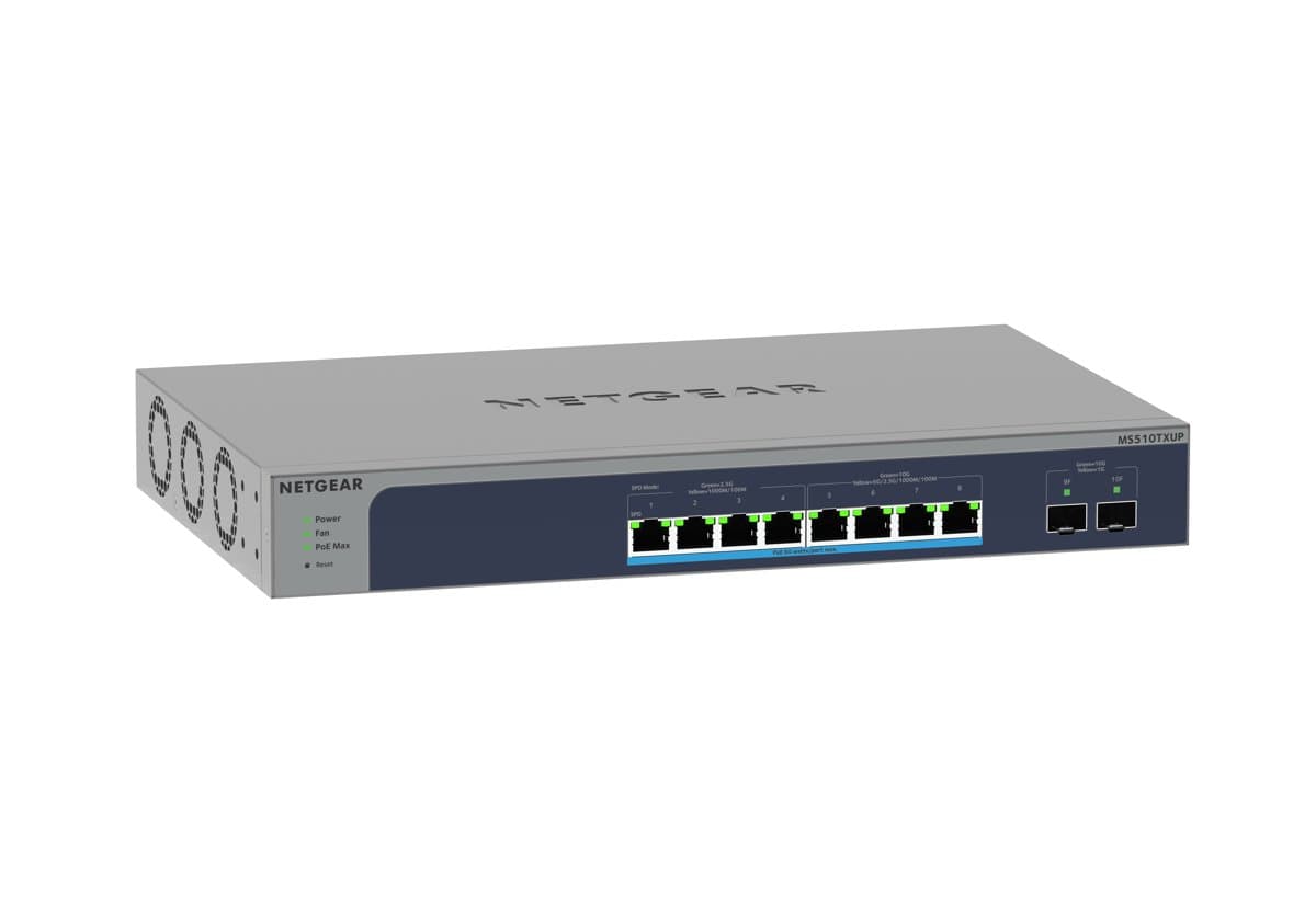 Netgear MS510TXUP, 8-Port Multi-Gigabit/10G PoE++ Managed, 295W, 140 Gbit/s