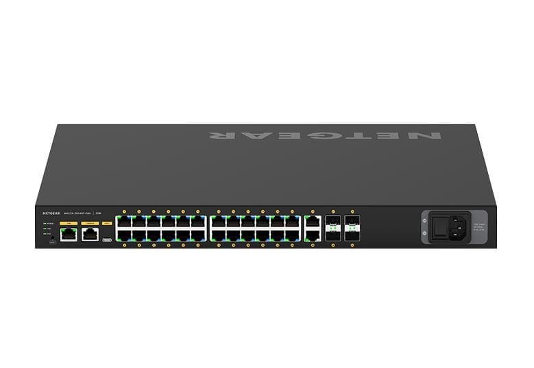 Netgear M4250-26G4F-POE+ Managed Switch, Gigabit Ethernet, 26 Ports, 60 Gbps