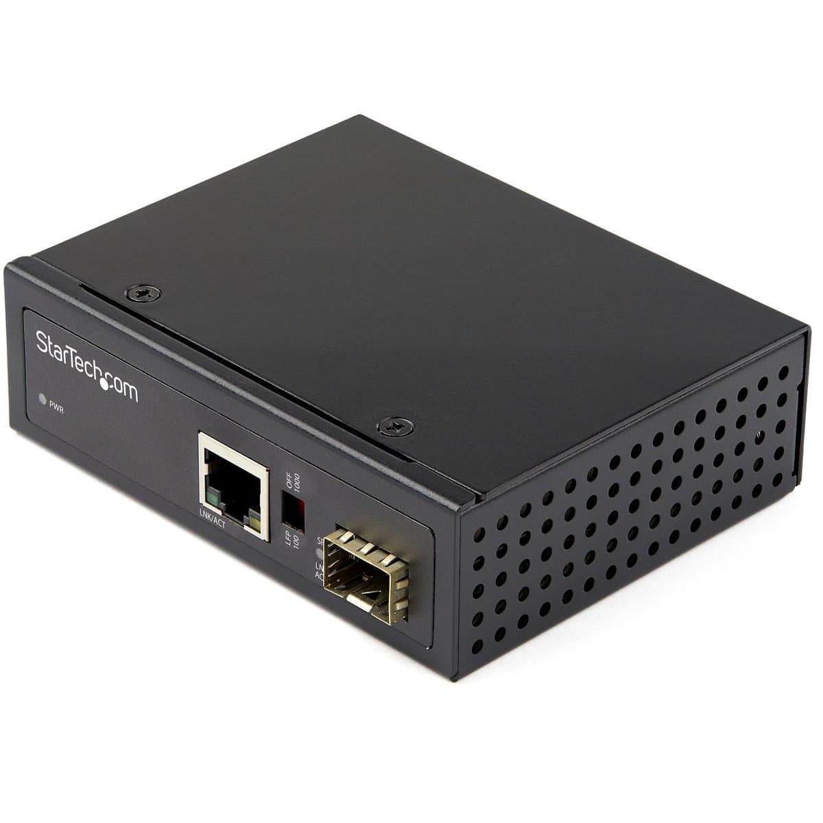 StarTech Industrial Media Converter, SFP to RJ45, 1000 Mbps, 12–56V DC