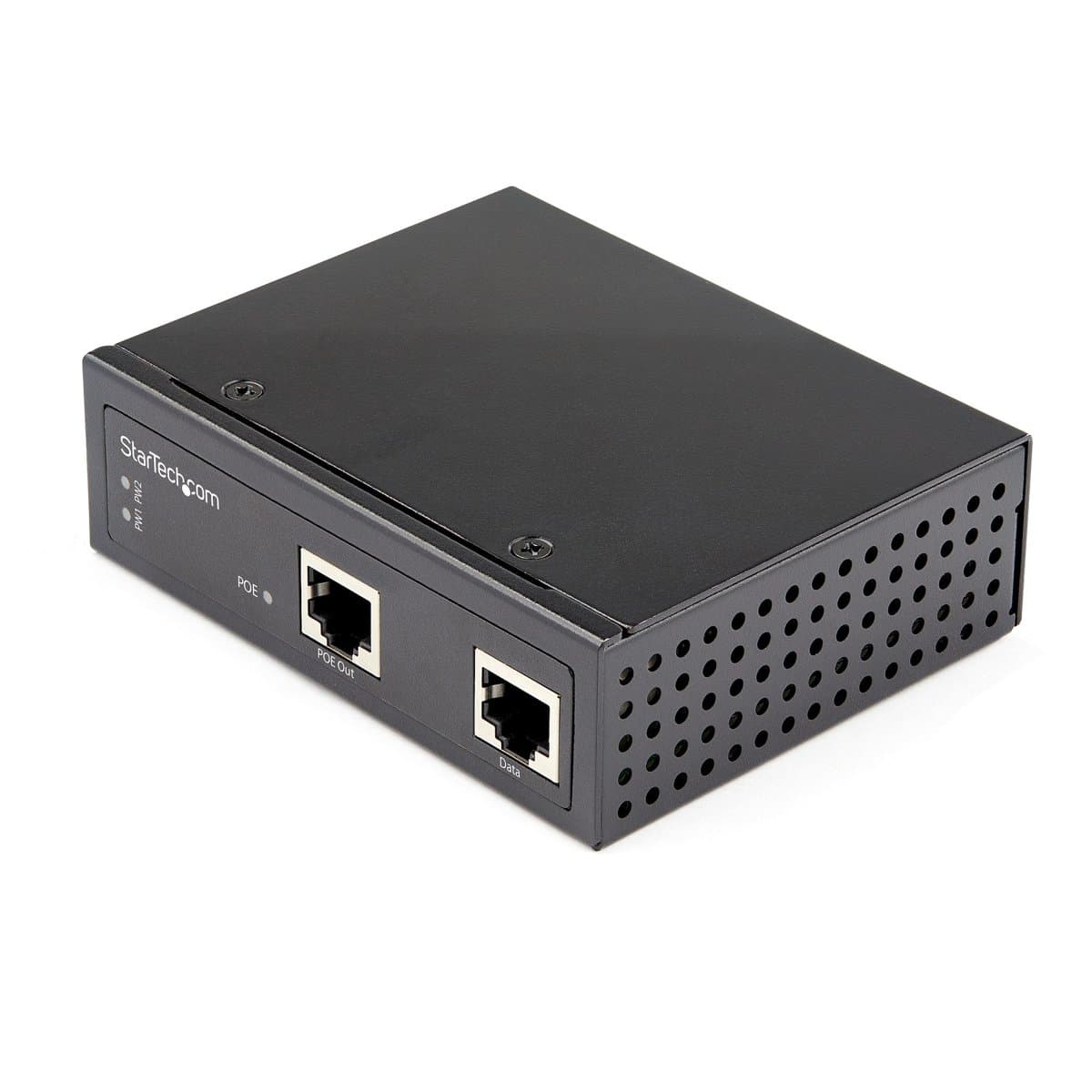 StarTech Industrial Gigabit PoE Injector, 90W 802.3bt, 52–56V, 100m Range, DIN Rail