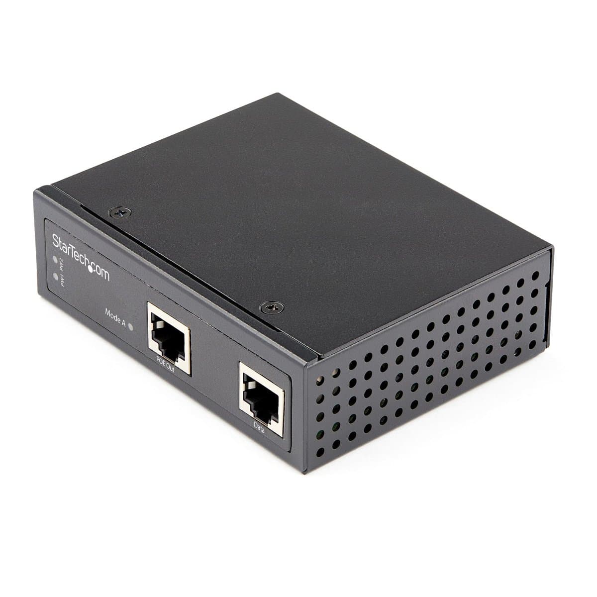 StarTech Industrial Gigabit Ethernet PoE Injector, 30W 802.3at, 48–56V DC, -40–75°C, 100m