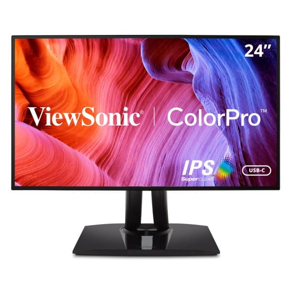 Viewsonic VP2468A, 24in Full HD Monitor, USB-C Hub, 5ms Response