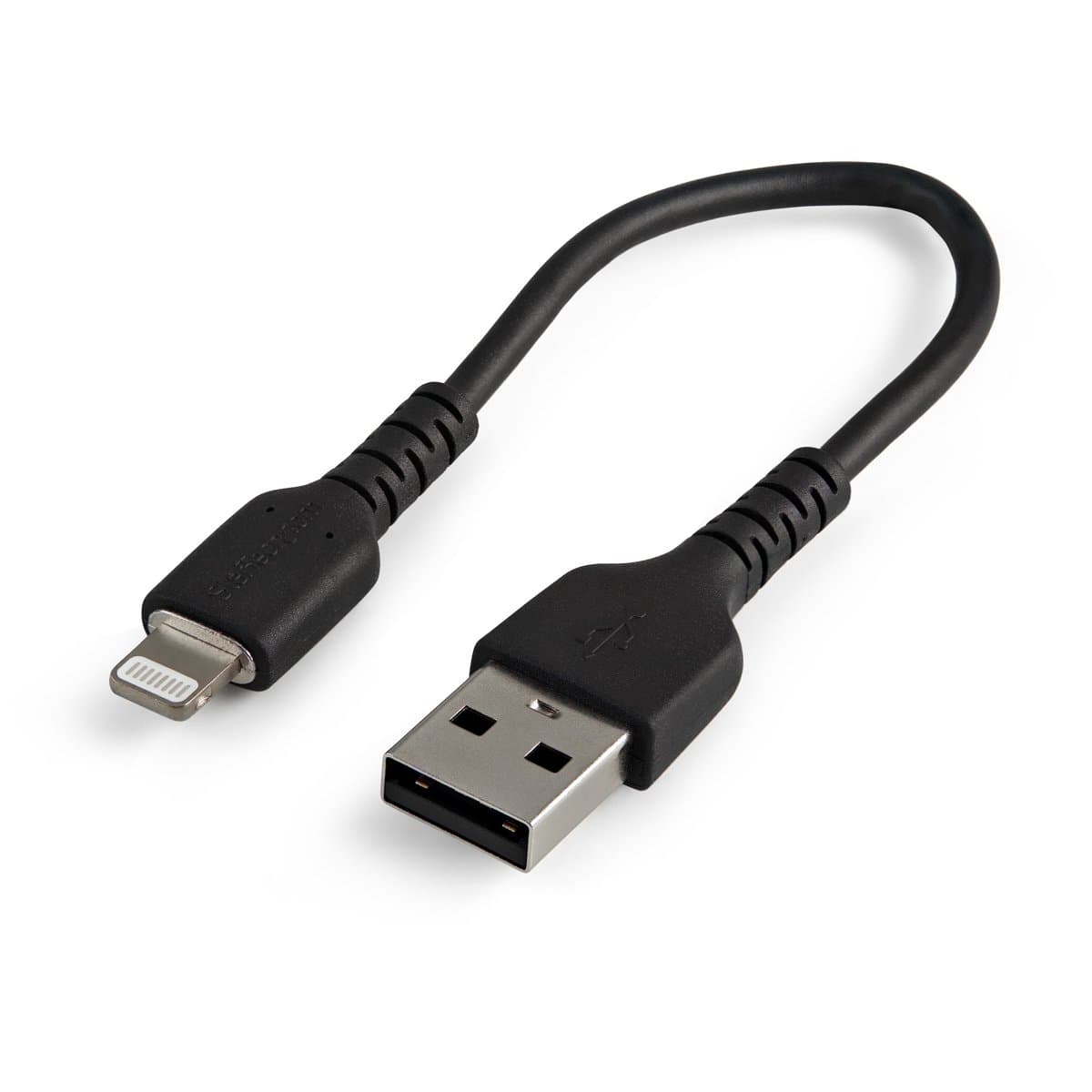 StarTech USB-A to Lightning Cable, 6 in, MFi Certified, Black