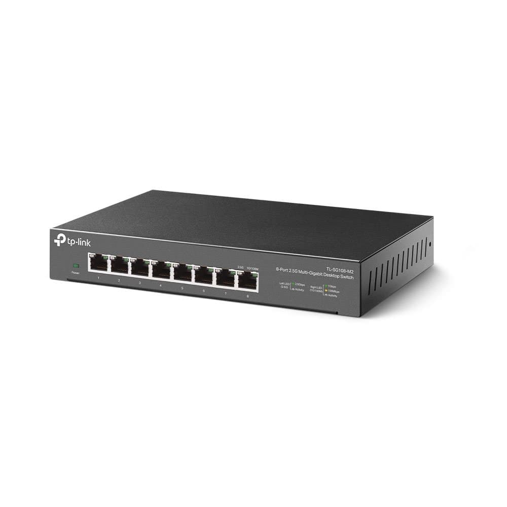 TP-Link 8-Port 2.5G Desktop Switch, 40 Gbps, Unmanaged, Auto-Negotiation, Wall Mount