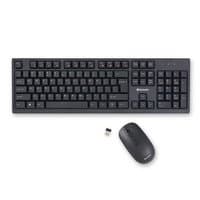 Verbatim 70724 Wireless Keyboard and Mouse, 2.4GHz RF, 1000 DPI, Full-Size, Black