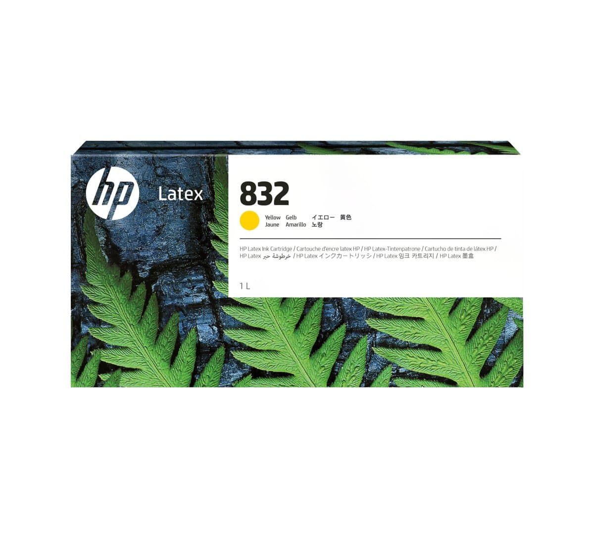 HP 832 1-Liter Yellow Latex Ink Cartridge, Thermal Inkjet, HP Latex 700/800