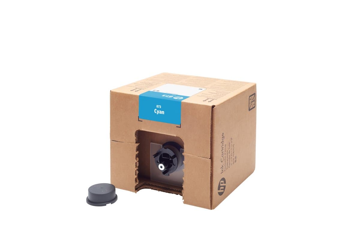 HP 873 Cyan Latex Ink Cartridge, 3 Liters, Latex 800/800W, Thermal Inkjet