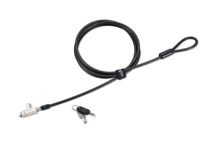Kensington Slim N17 2.0 Laptop Lock, 1.8m Cable, 5mm Carbon Steel, Key