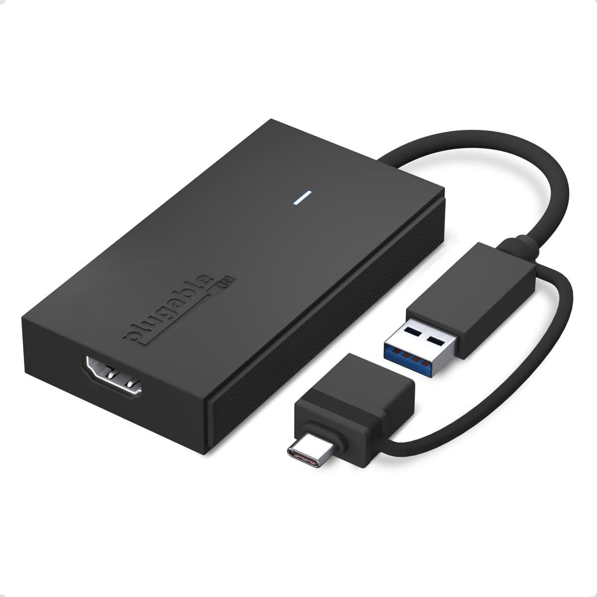 Plugable UGA-HDMI-S, USB-C to HDMI Adapter, 2560×1440, USB 3.0