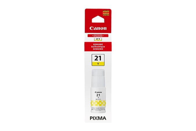 Canon GI-21 Yellow Ink Bottle, 70 ml, Original, For MegaTank Series