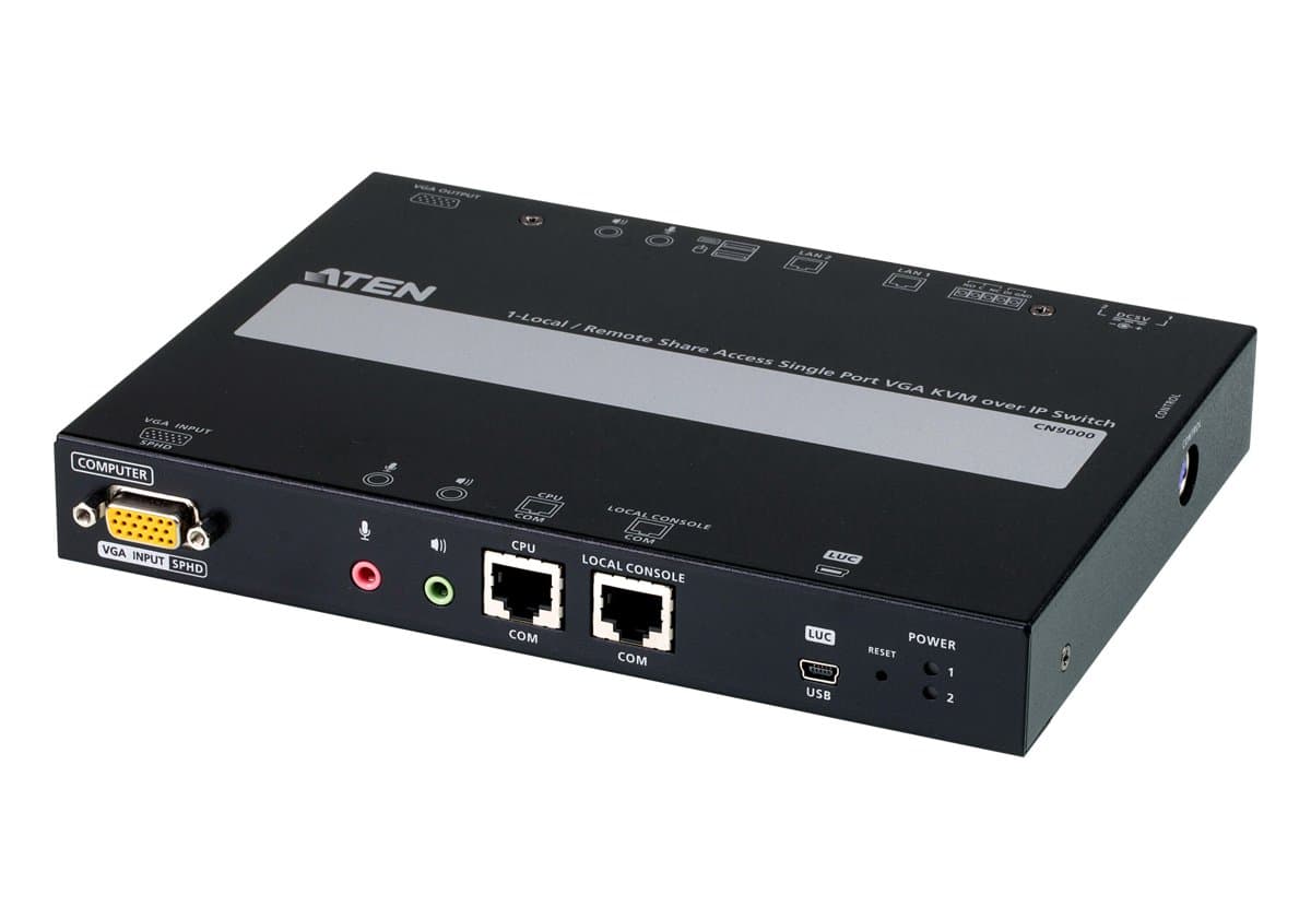 ATEN CN9000 VGA KVM over IP, Full HD 1920×1200, USB/PS/2, Dual LAN