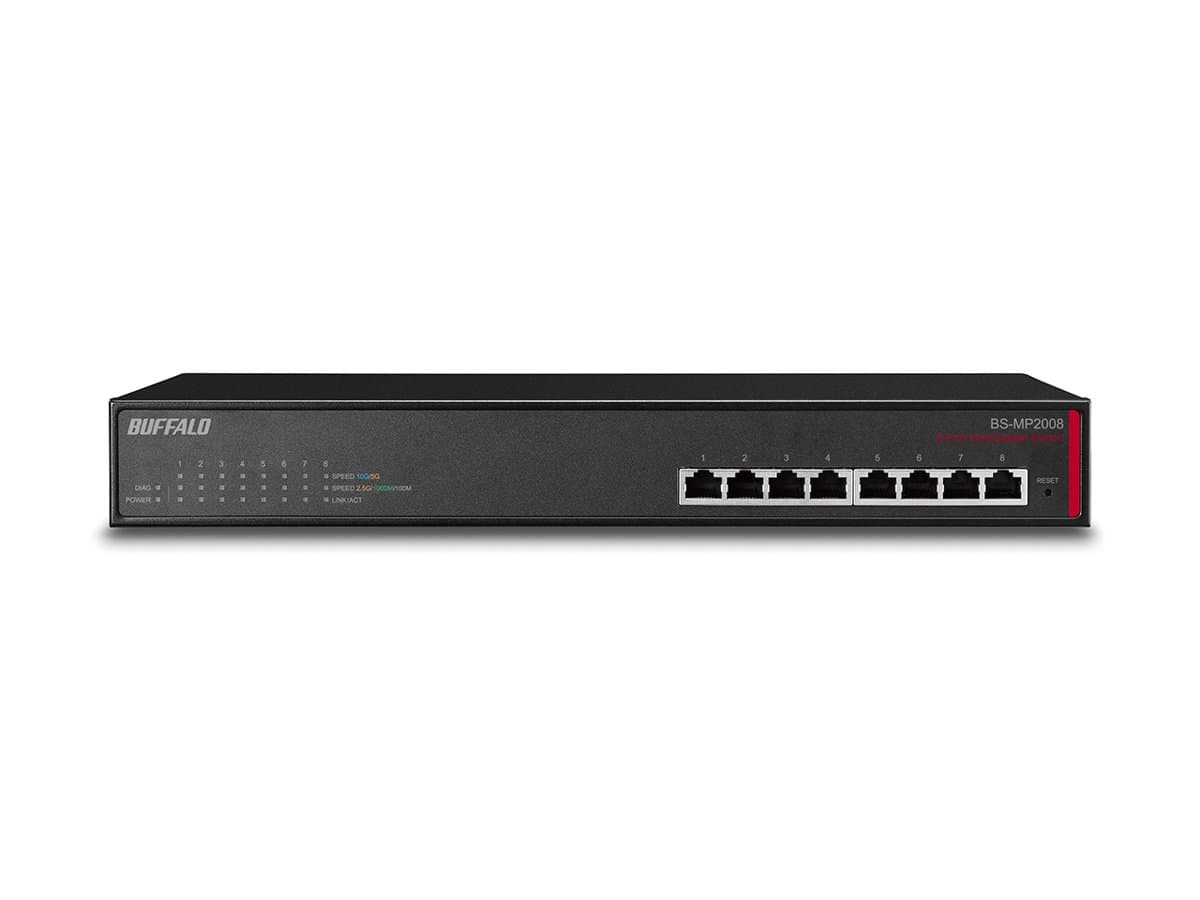 Buffalo BS-MP2008, 8-Port 10GbE Managed Switch, L2, Lifetime Warranty