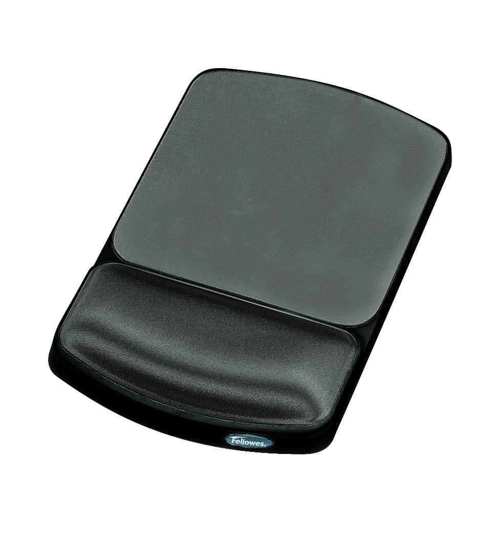 Fellowes Premium Gel Mousepad Wrist Support, Graphite, 158.8×257.2 mm