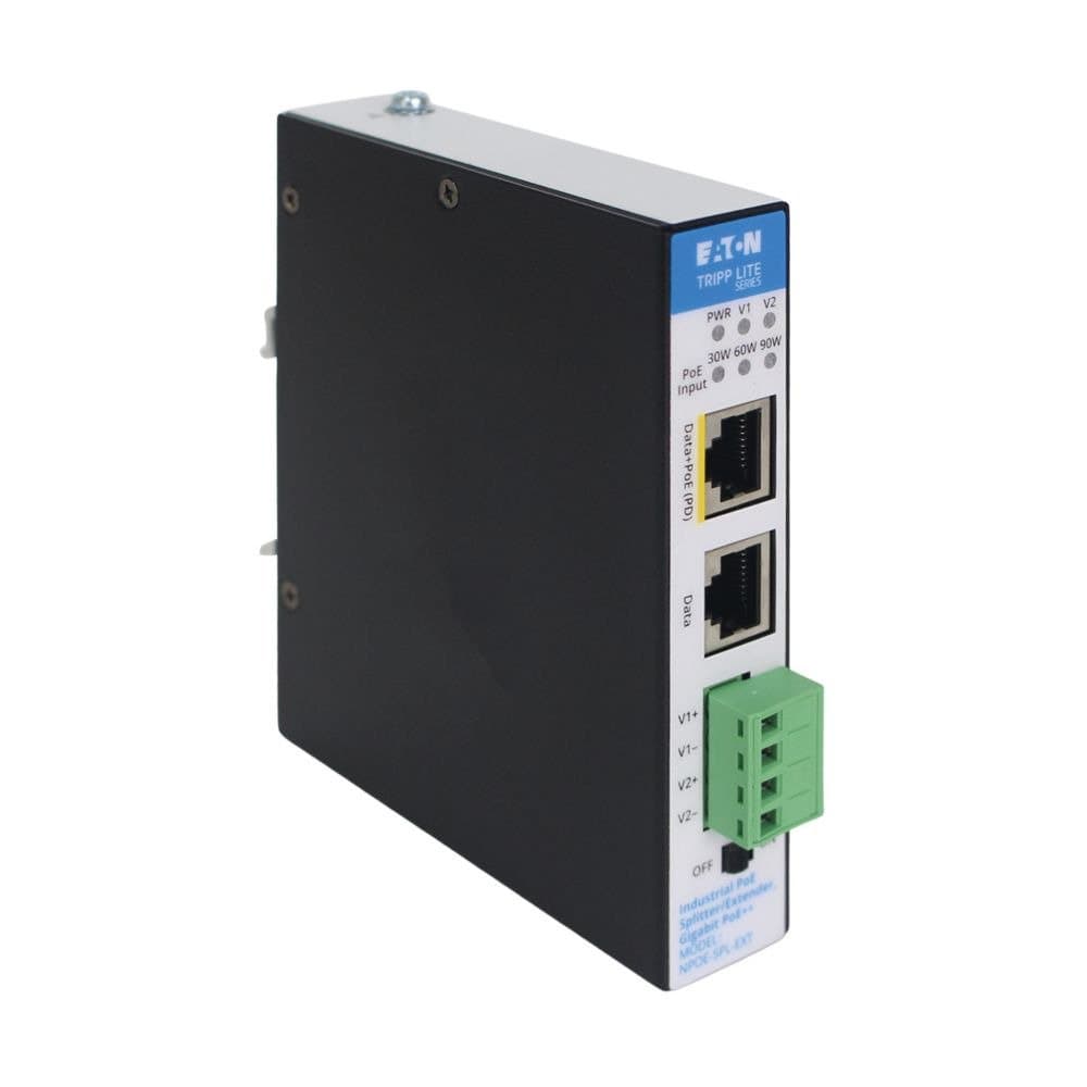 Eaton Industrial Gigabit Ethernet PoE Splitter/Extender RJ45 Data Ports