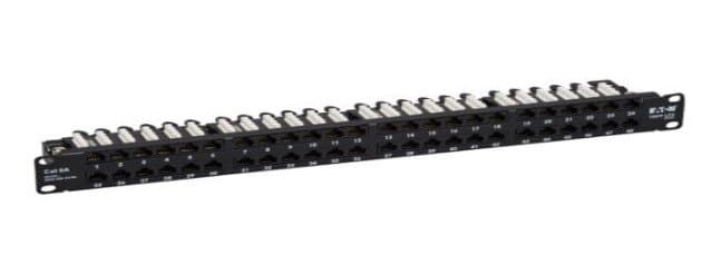 Eaton 48-Port CAT6a Patch Panel - UTP 110 Punch Down RJ45 1U TAA