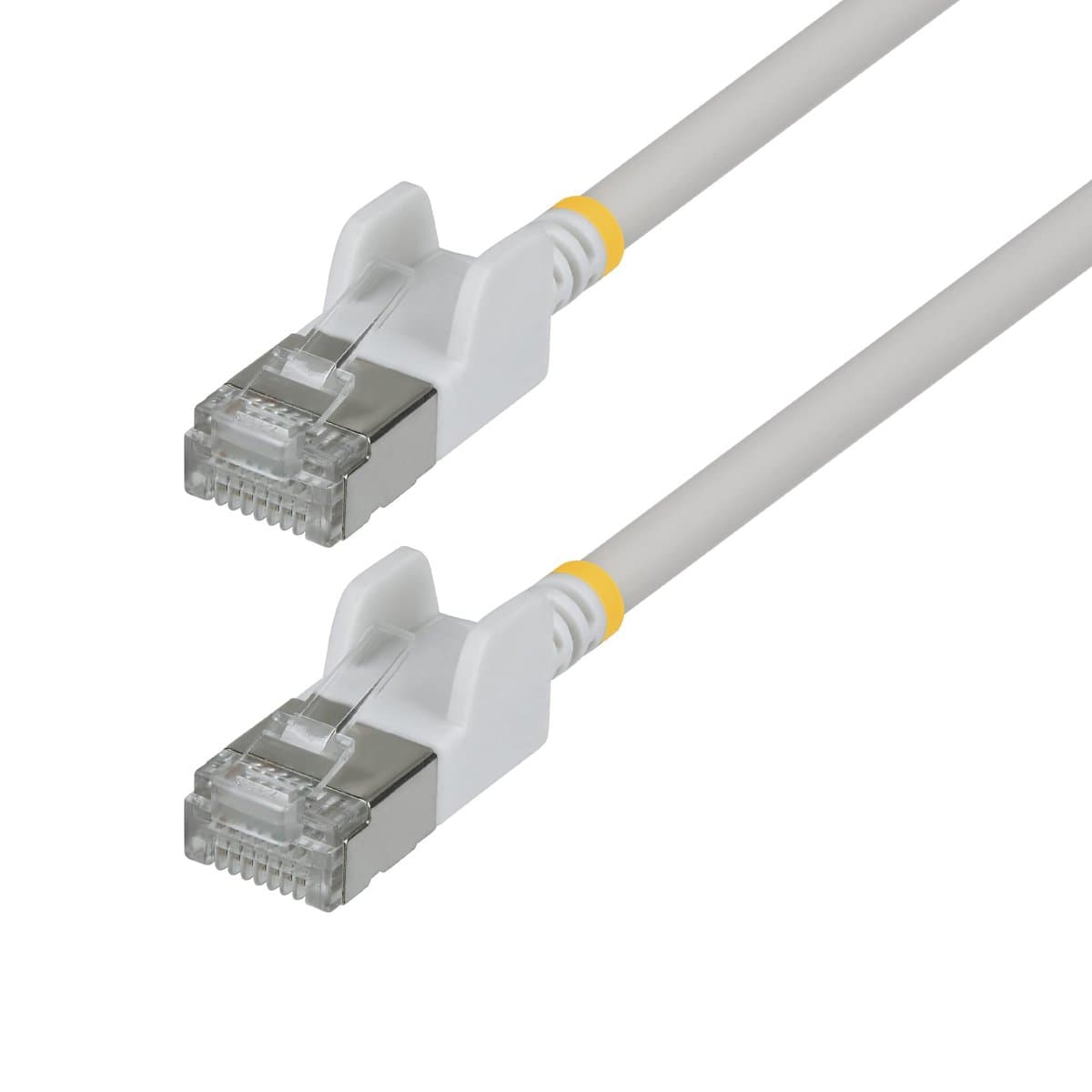 StarTech.com Ultra Slim CAT6a Cable White Slim RJ45 FTP Patch Cable