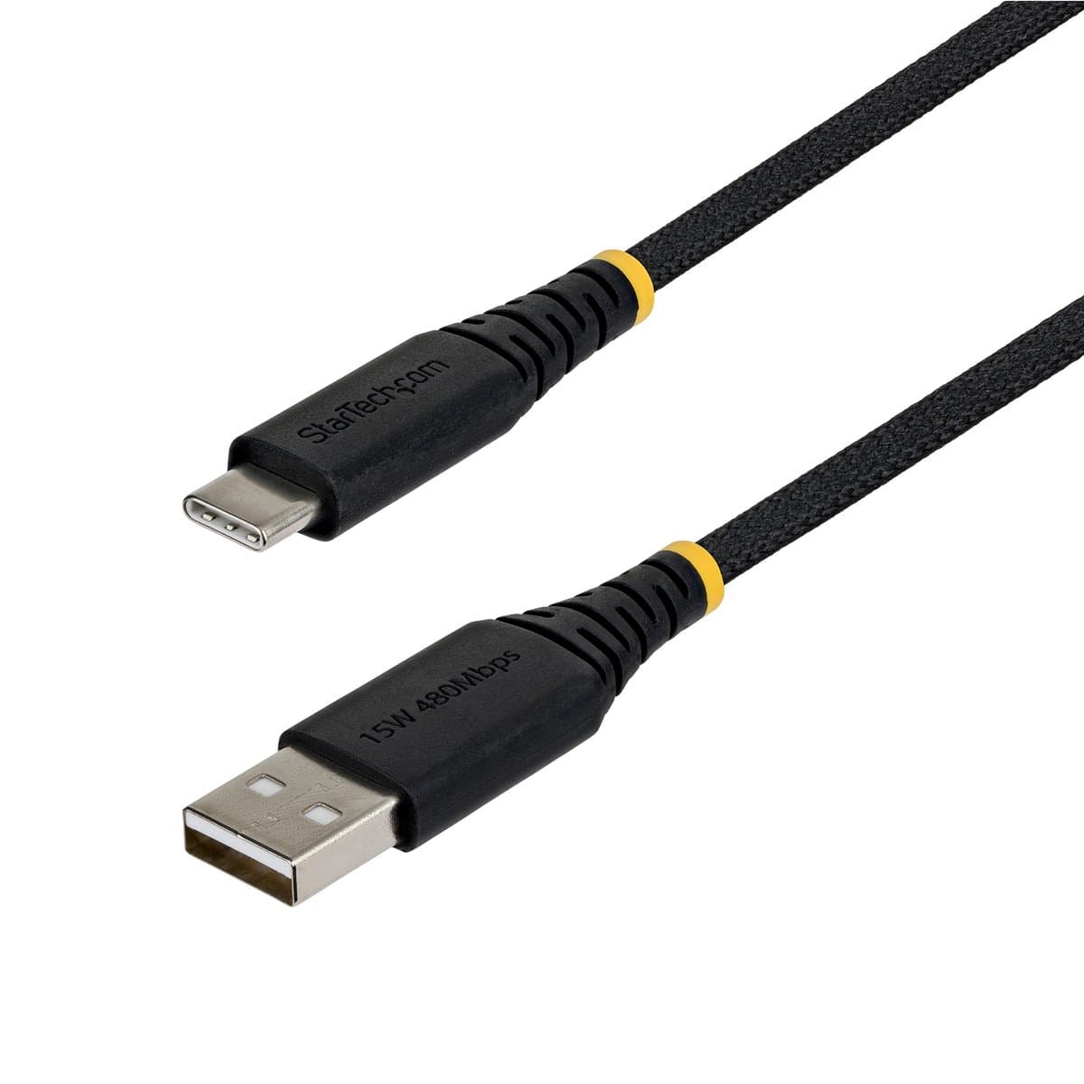 StarTech.com 3ft USB-A To USB-C Cable Braided USB 2.0 Charger Cord