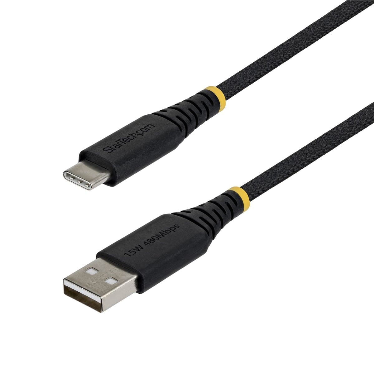 StarTech.com 10ft USB-A To USB-C Cable Braided USB 2.0 Charger Cord