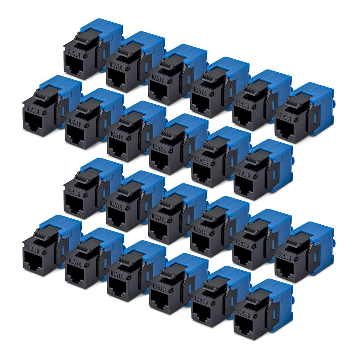 StarTech.com CAT6 UTP Keystone Jack 24-Pack 180-Degree Toolless Black