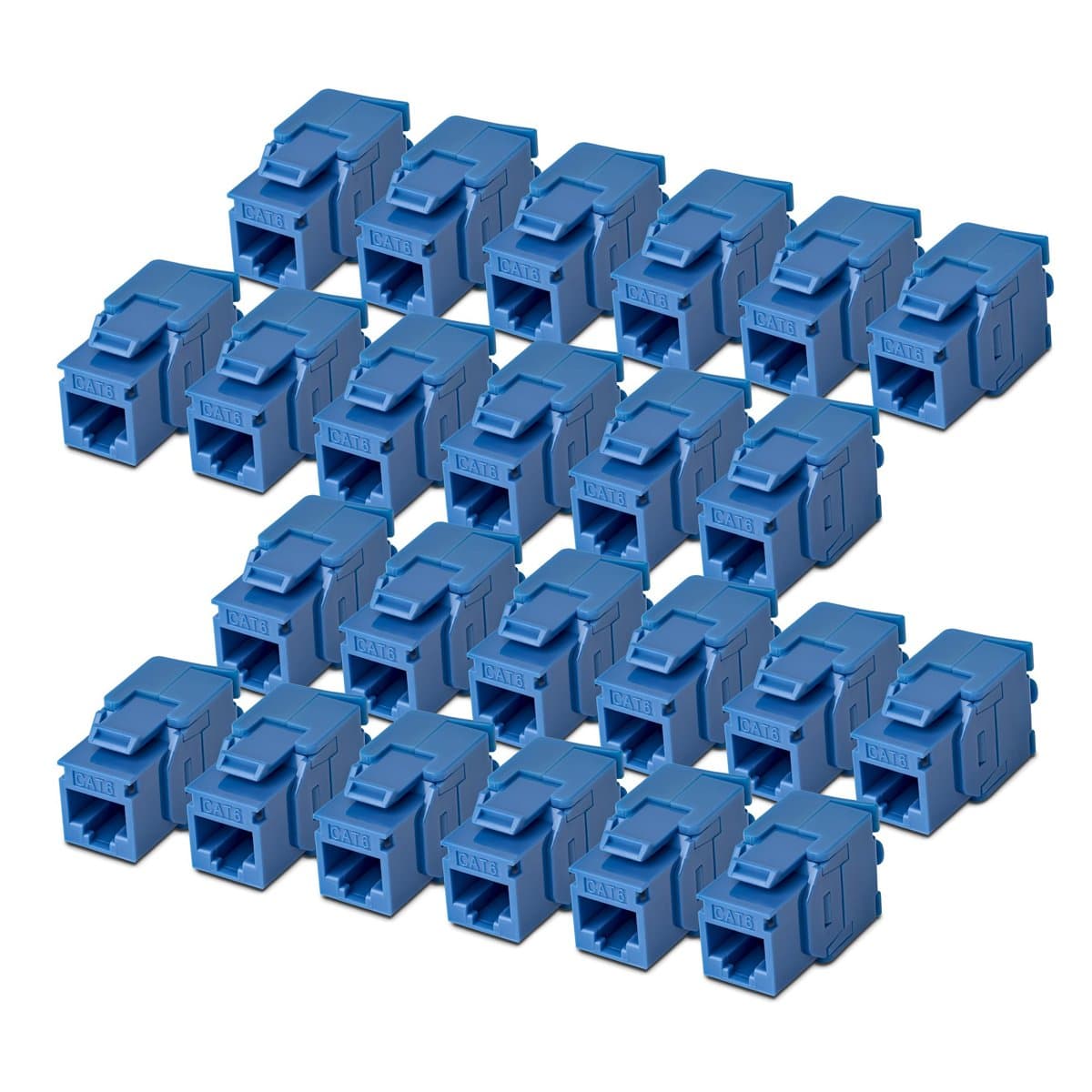 StarTech.com CAT6 UTP Keystone Jack 24-Pack 180-Degree Toolless Blue