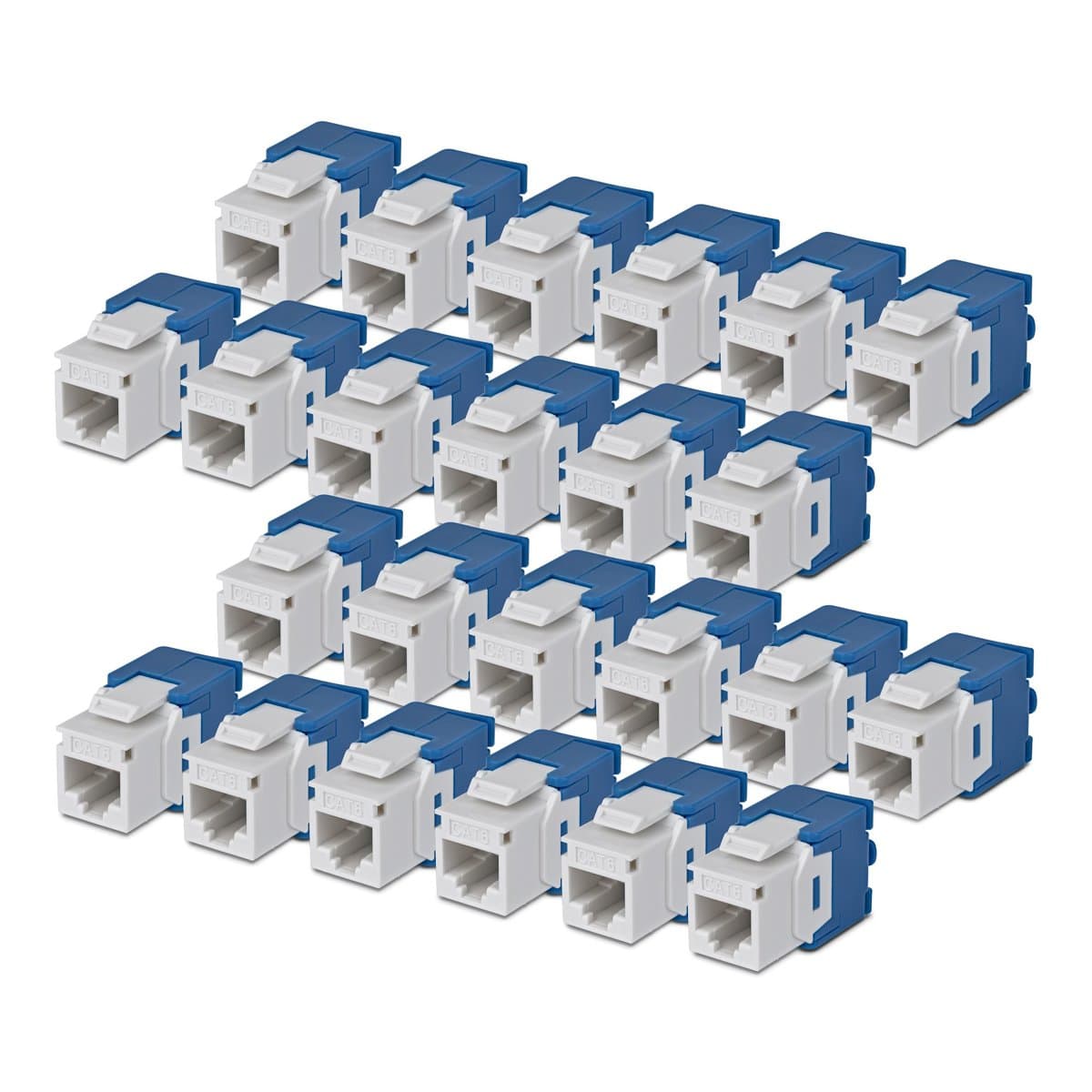 StarTech.com CAT6 UTP Keystone Jack 24-Pack 180-Degree Toolless White