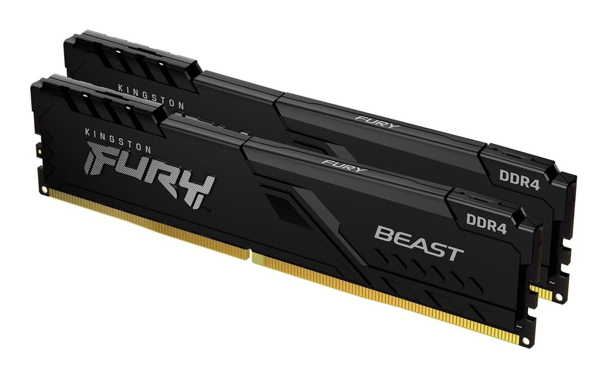 Kingston FURY Beast 32GB DDR4 Memory Kit, 3200MT/s, CL16, 2×16GB