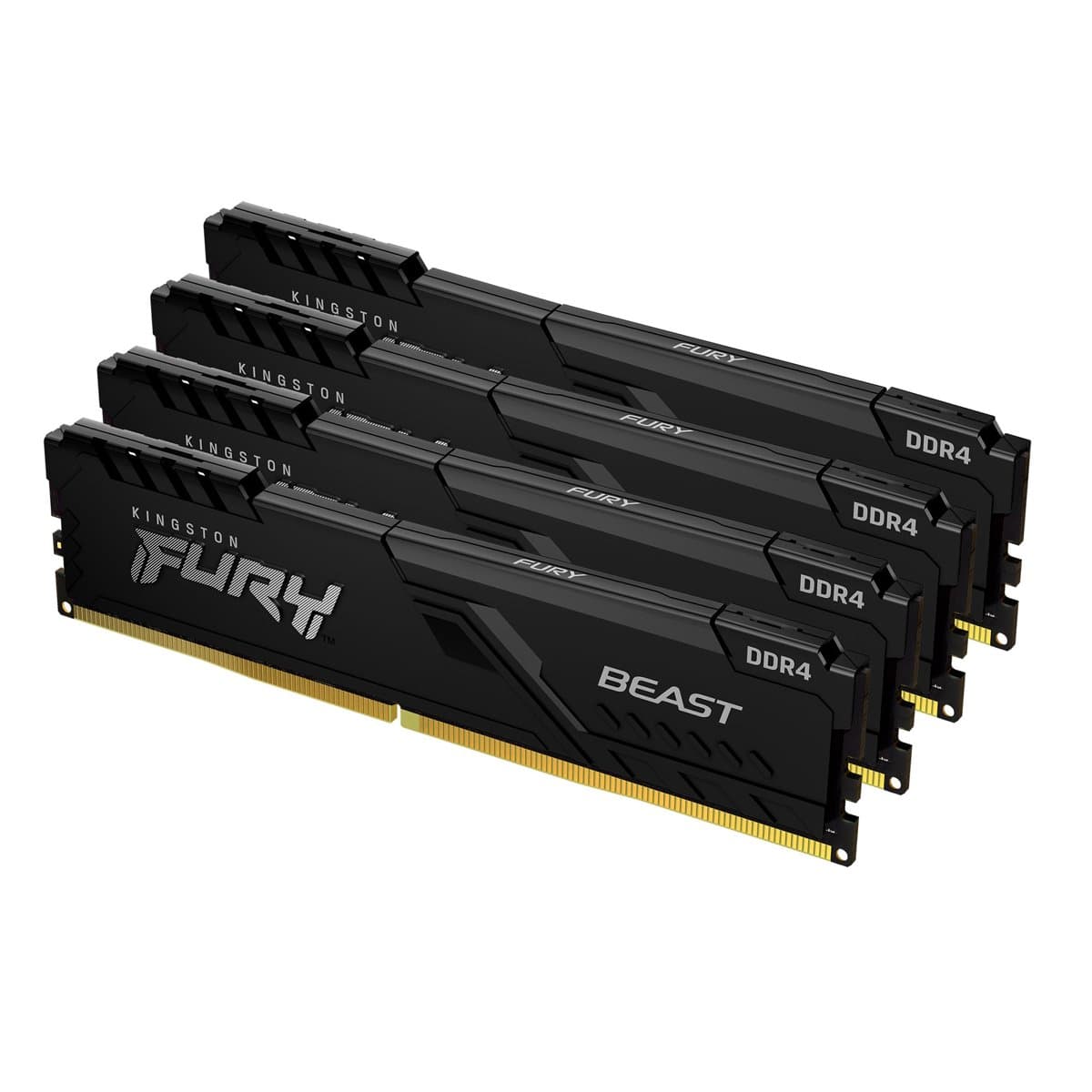 Kingston FURY Beast, 32GB Kit (4×8GB), 3200MT/s, CL16, DDR4