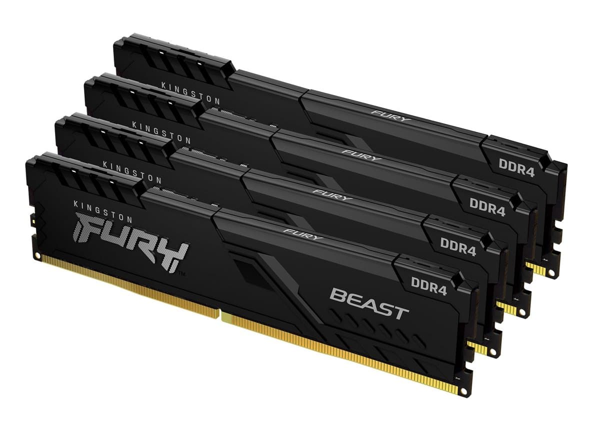 Kingston FURY Beast, 32GB Kit (4×8GB), 3600MT/s, CL17, DDR4