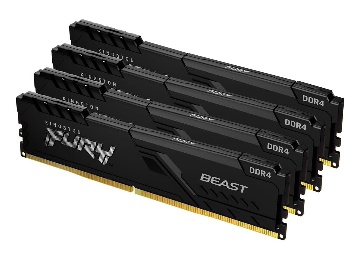Kingston FURY Beast, 128GB DDR4, 3600 MT/s, CL18, Kit of 4