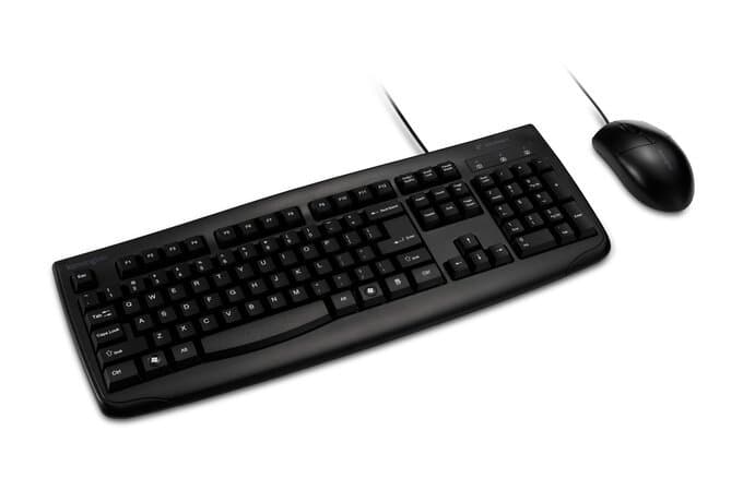 Kensington Pro Fit Washable Wired Desktop Set, Full-Size, 104-Key, 1600 DPI Mouse, IP67