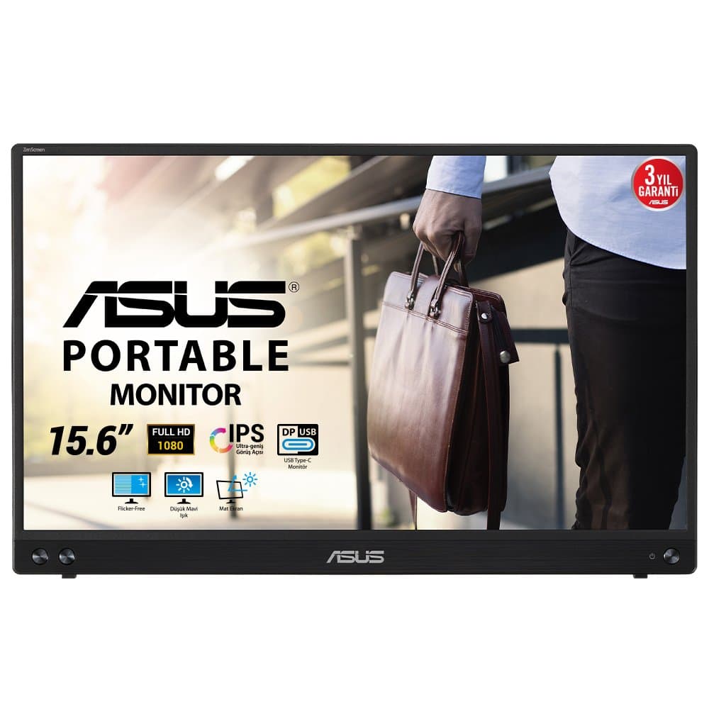 ASUS ZenScreen MB16ACV, 15.6 inch, 1920×1080, Full HD, 5ms Response