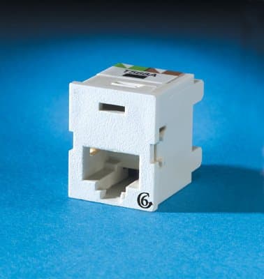 Legrand Clarity 6 TracJack Cat6 Keystone Jack, RJ45 T568A/B, ETL Verified, White