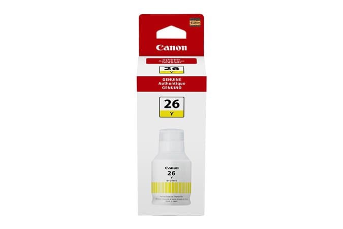 Canon GI-26 Yellow Ink Tank, 14000 Pages, 132 ml, MegaTank