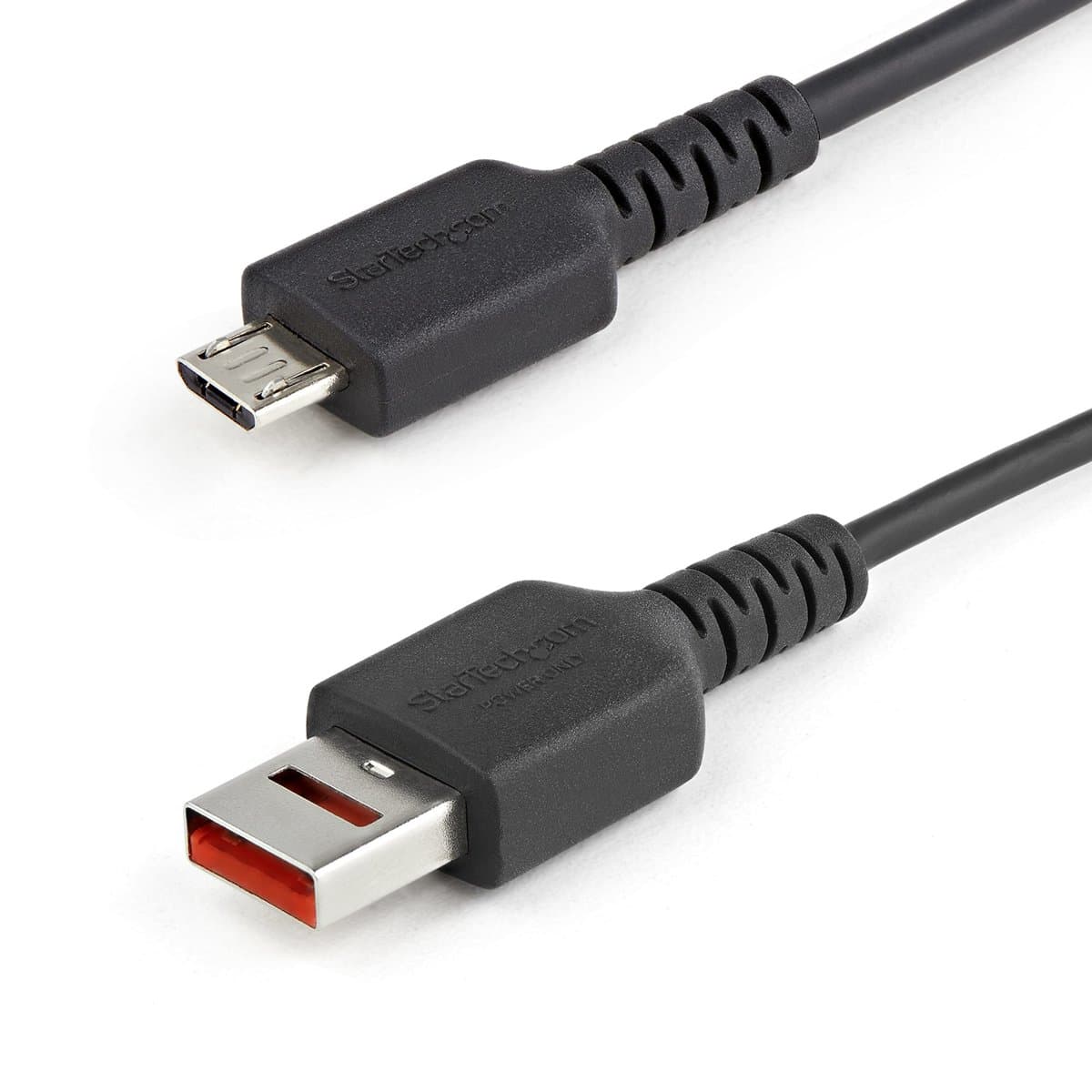 StarTech 3ft Secure Charging Cable, USB-A to Micro USB, Data Blocker, 12W